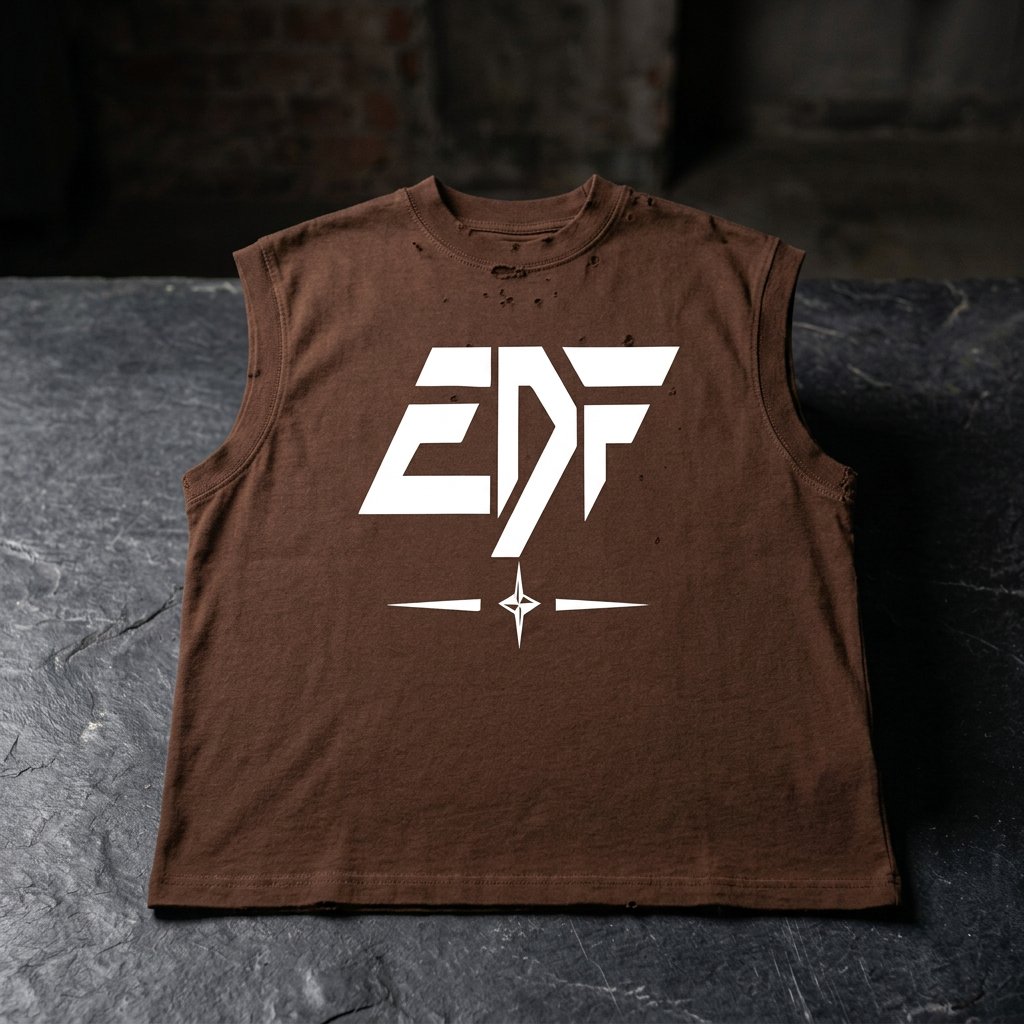 Débardeur EDF Distressed - Marron