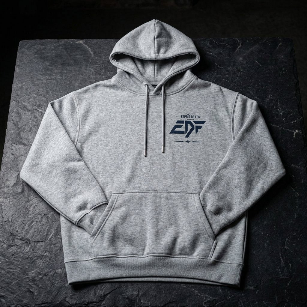 Hoodie EDF – Gris Chiné
