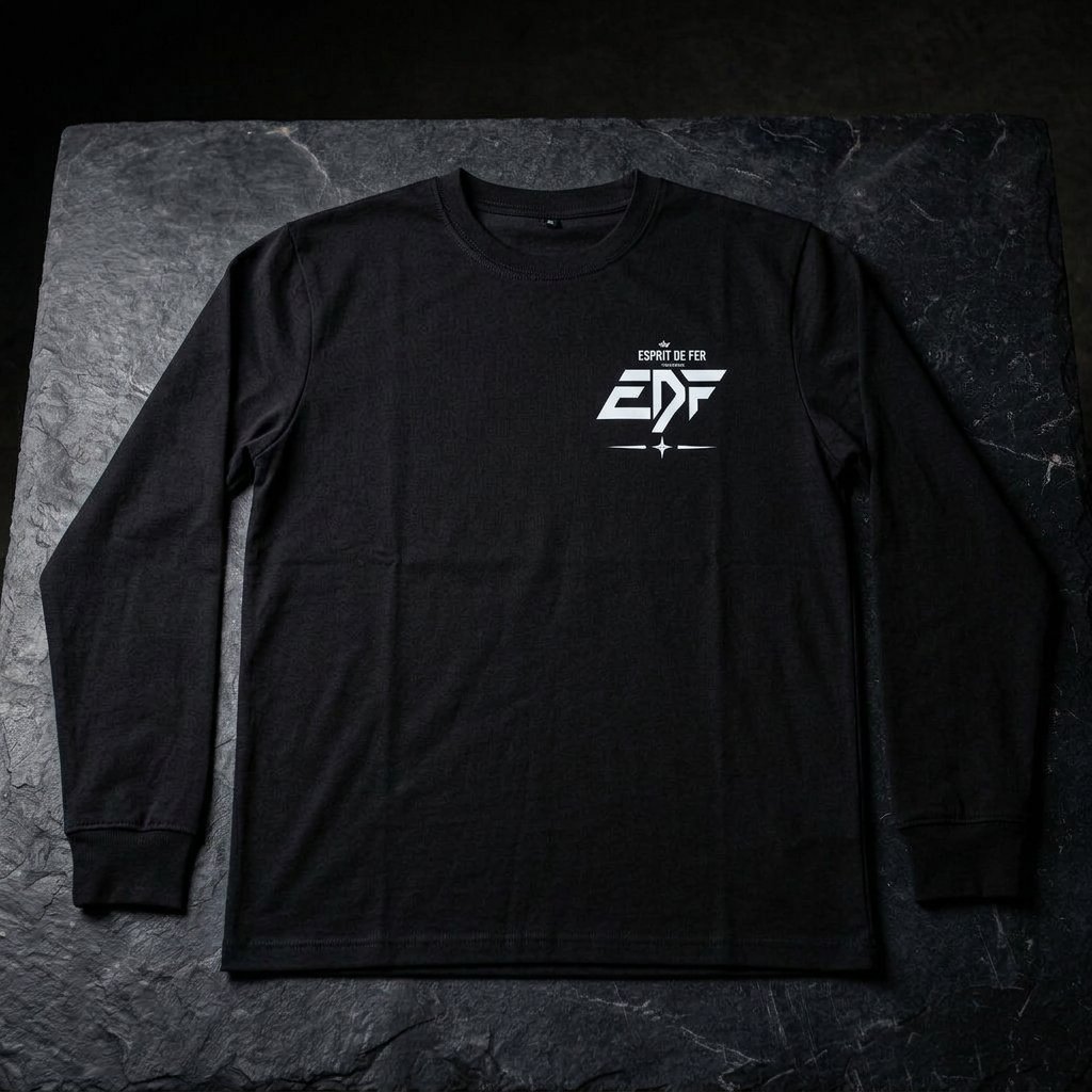 T-Shirt Long Sleeve EDF – Noir